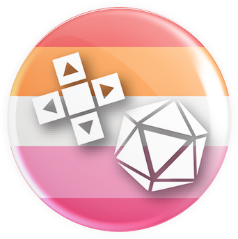 Lesbian Flag Gaymer Button