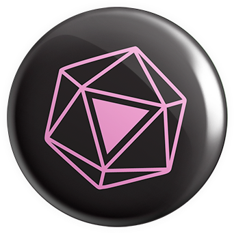 d20 Pink Triangle Button