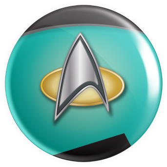Space Emblems - TNG Teal Button