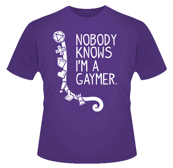Nobody Knows I'm a Gaymer T-shirt